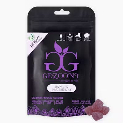 Edibles | Gezoont |Bangin Blueberry Gummies | 100mg | 10 pc