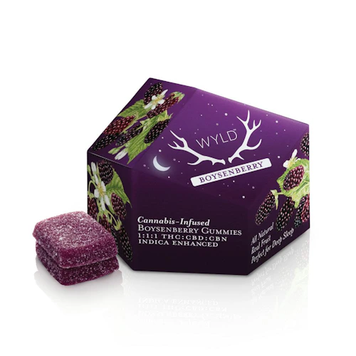 WYLD - 200mg THC: 100mg CBD: 100mg CBN Gummies - Boysenberry