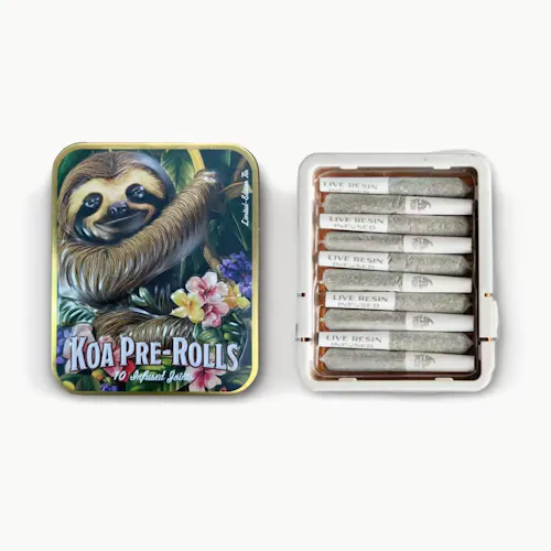 KOA | LIVE RESIN INFUSED PRE-ROLLS | SOUR DIESEL | 3.5G(10PK)-active