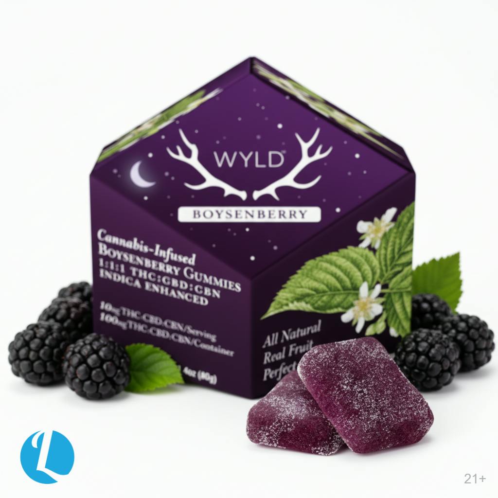 Wyld Boysenberry 1:1:1 THC/CBD/CBN | 100mg | 10pk Gummies