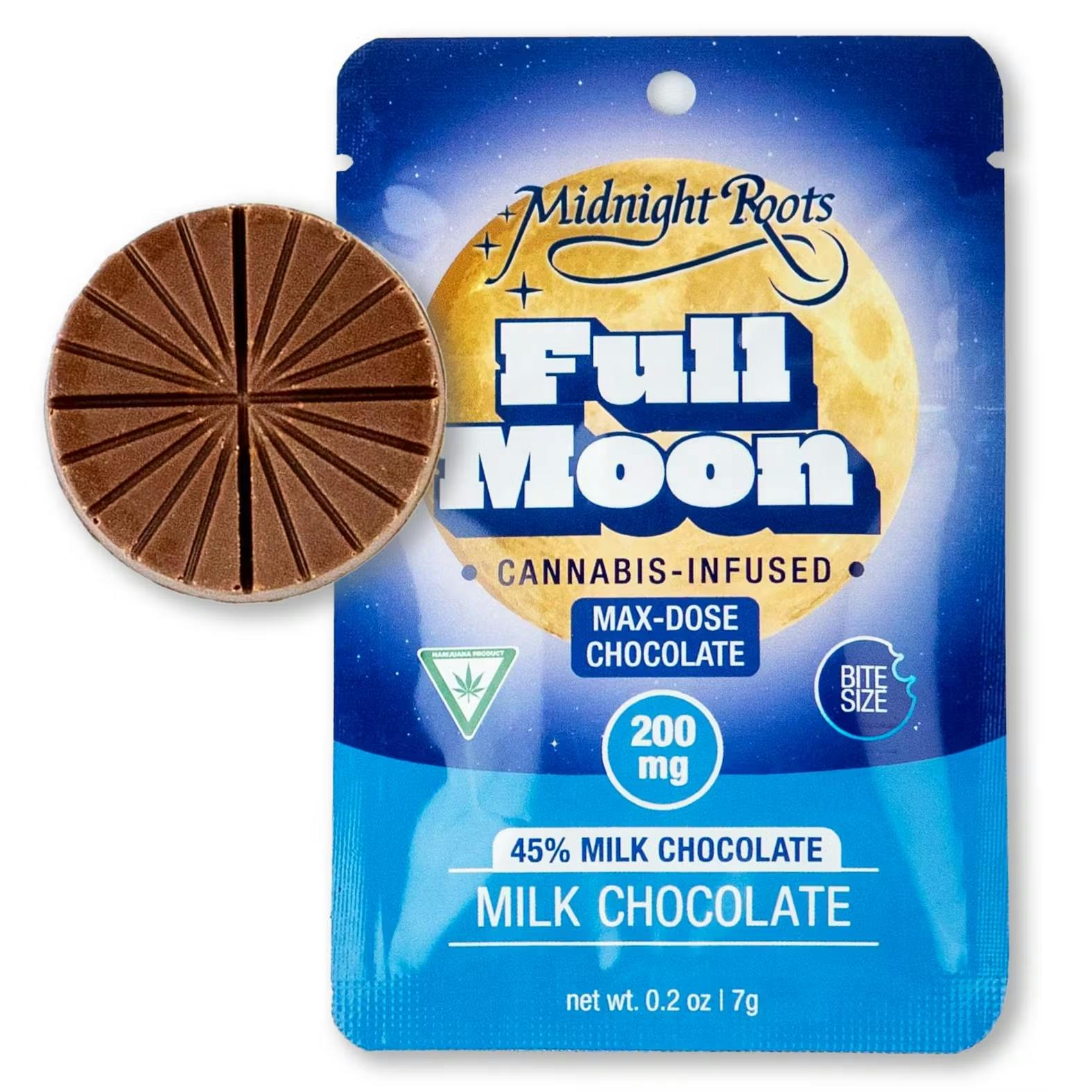 Product: Midnight Roots | Full Moon 200mg Milk Chocolate Round