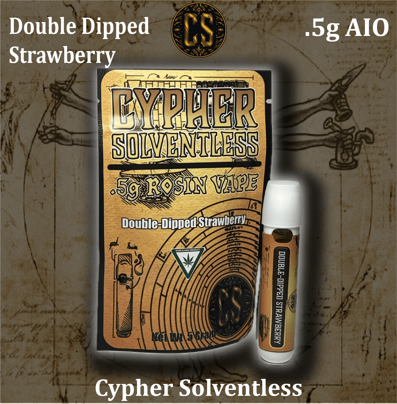 dipped disposable vape Cypher Solventless Cypher Solventless Live Rosin | Double Strawberry FLAVOR:Bad Bull Herb Vaporizers QK Kratom 2G Disposable