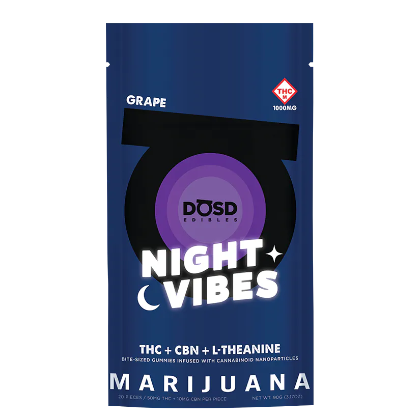 NIGHT VIBES Grape CBN Nano Bites | 1000mg | Key Missouri (Kirksville)
