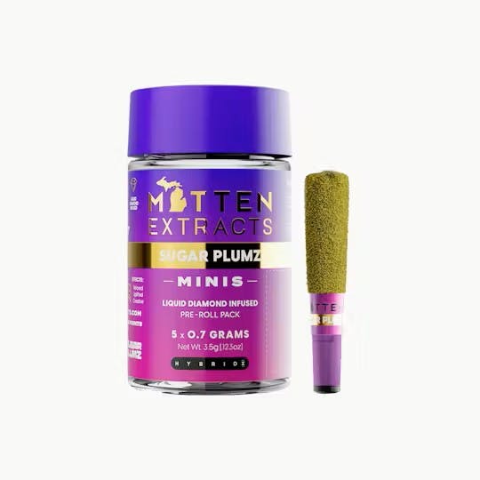 Mitten Extracts MITTEN EXTRACTS | SUGAR PLUM | INFUSED PRE-ROLLS | 5PK x 0.7G HYBRID — PRE_ROLLS