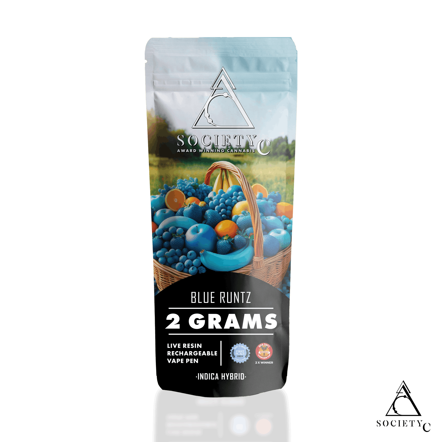 Product: SOCIETY C | BLUE RUNTZ - LIVE RESIN DISPOSABLE PEN | INDICA/HYBRID