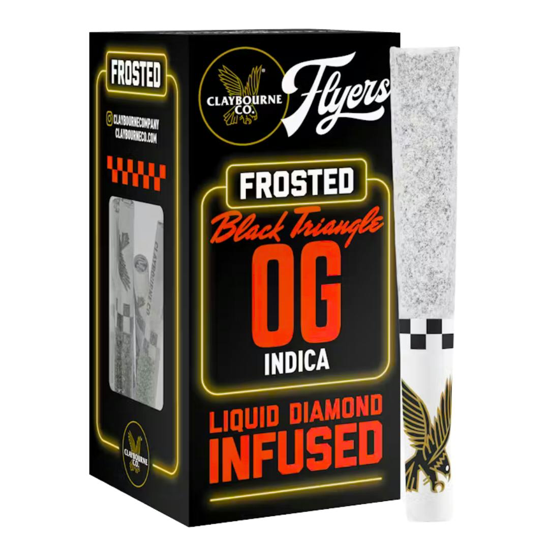 BLACK TRIANGLE OG LIQUID DIAMOND INFUSED THCa DUSTED 5PK PREROLLS