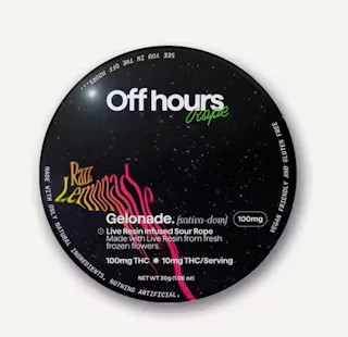OFF HOURS | GELONADE -SOUR RASPBERRY LEMONADE | LIVE RESIN ROPE