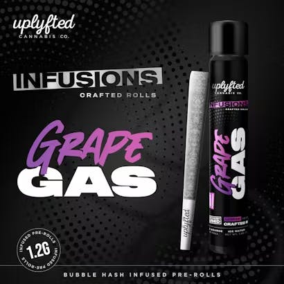 Uplyfted Cannabis Co. UPLYFTED | GRAPE GAS | INFUSED PRE-ROLL INDICA — PRE_ROLLS