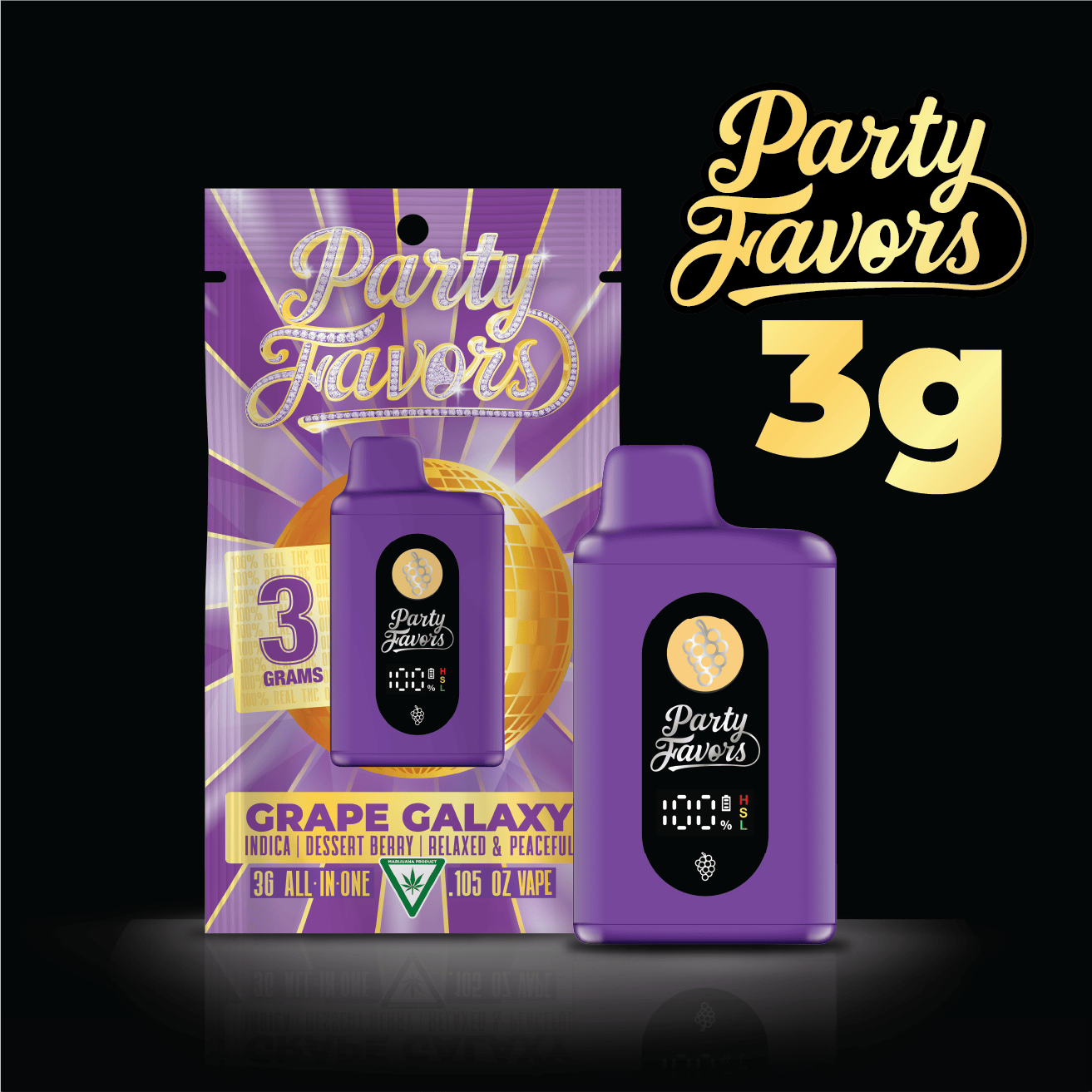 Party Favors Juicebox 3g Disposable Grape Galaxy
