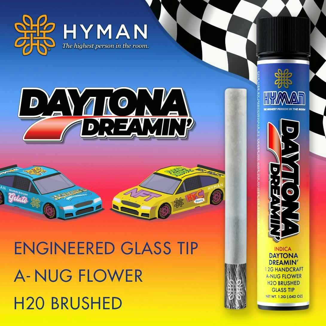 Daytona Dreamin' Handcrafted Pre-Roll Hybrid by Hyman – Pre-Rolls at Gatsby Cannabis