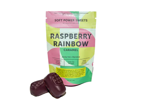 Soft Power Sweets | Raspberry Rainbow | 20MG Caramel-1