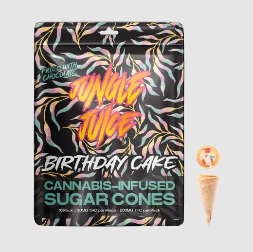 Product: Birthday Cake | 20mg x 10pk | Ice Cream Cones | Jungle Juice