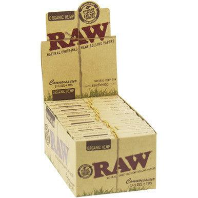 Raw Organic Connoisseur King Slim Size 32 Leaves + 32 Tips