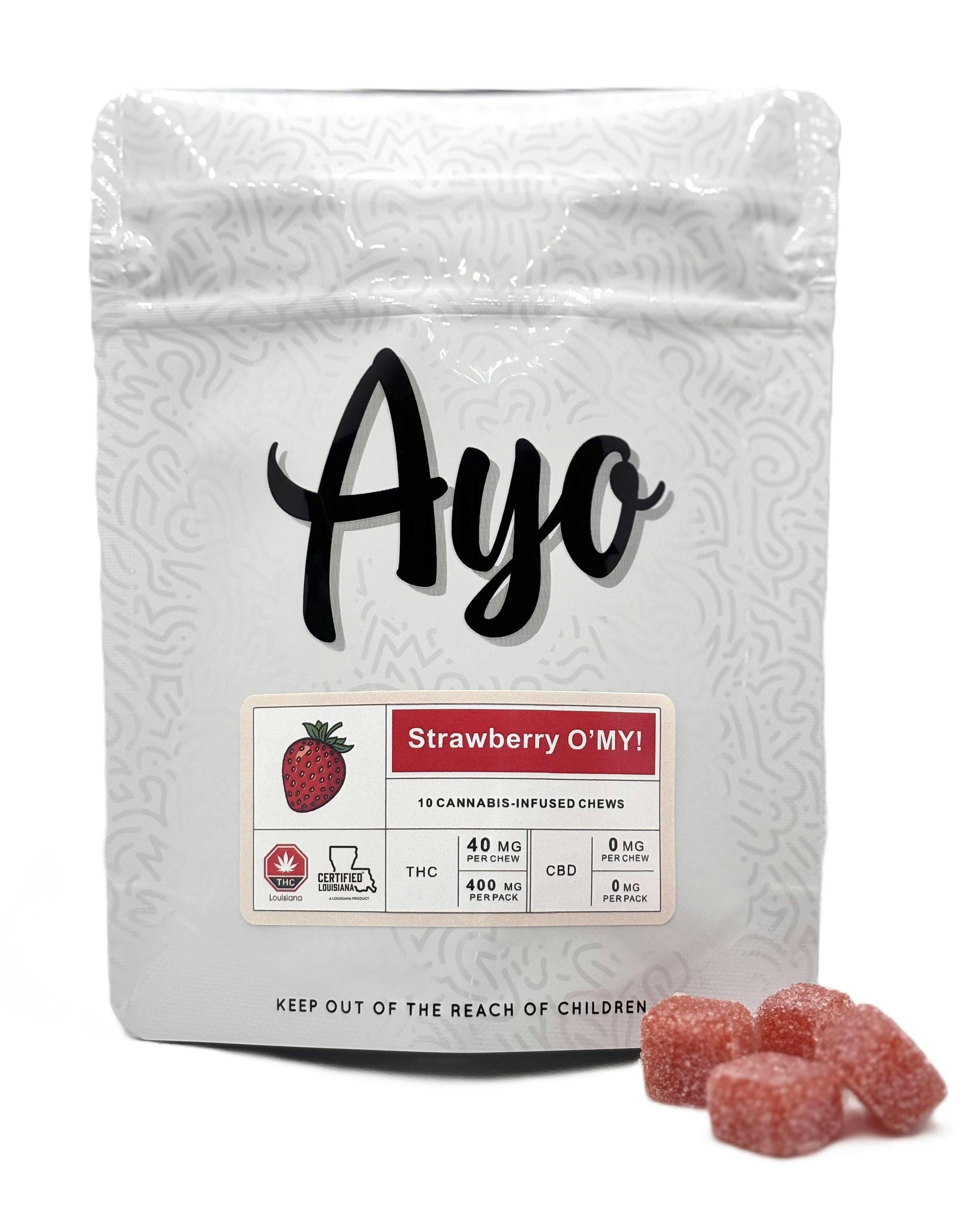 Ayo: Gummies | O'My | Strawberry | 400mg | 10pk | GDF - Sulphur