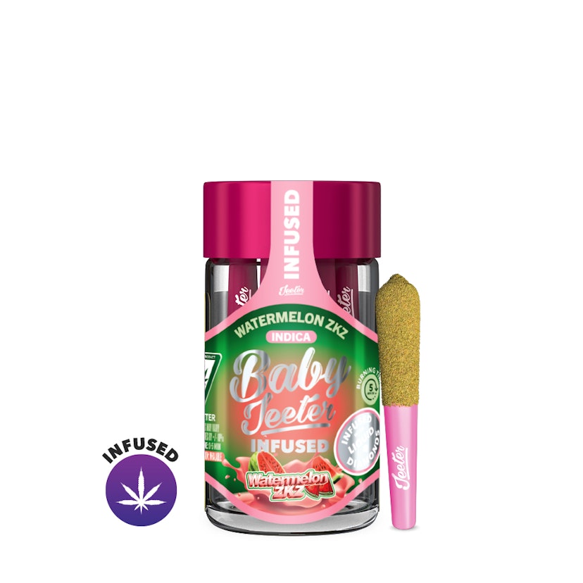 Watermelon ZKZ Baby Jeeter Infused Pre-Roll 5-pack | 2.5g