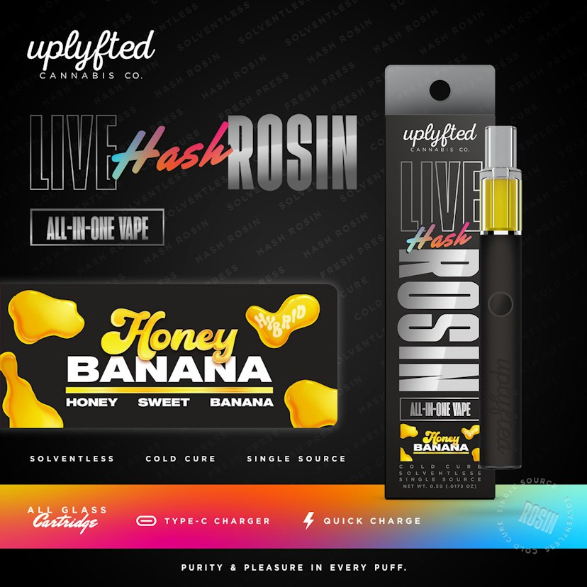 Uplyfted Live Rosin Disposable | Honey Banana