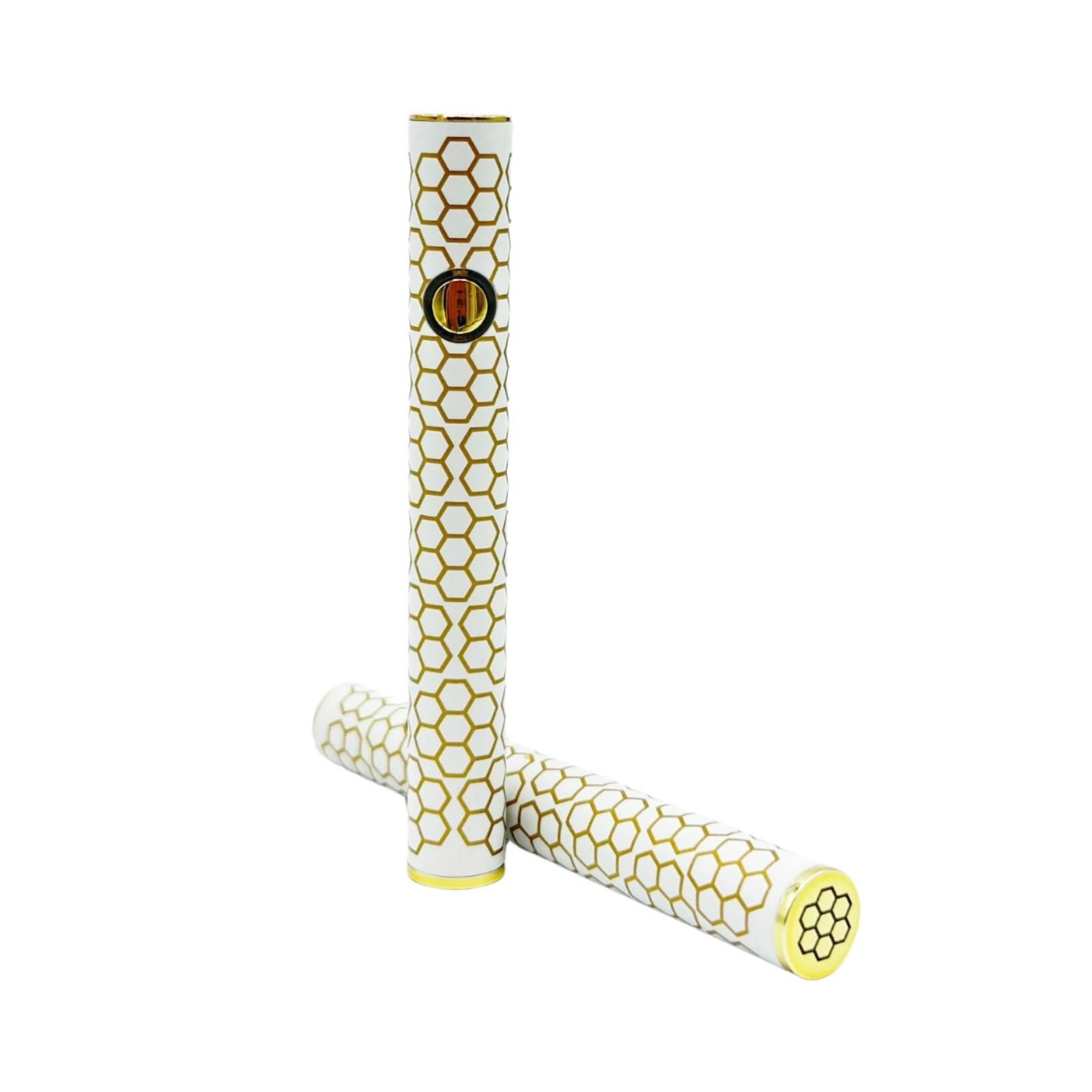 Hunny Pot - 510 Battery - White W/ Button | The Hunny Pot Cannabis