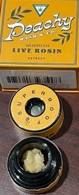 Product: PEACHY HASH & CO. | SUPERBOOF - LIVE ROSIN HYBRID