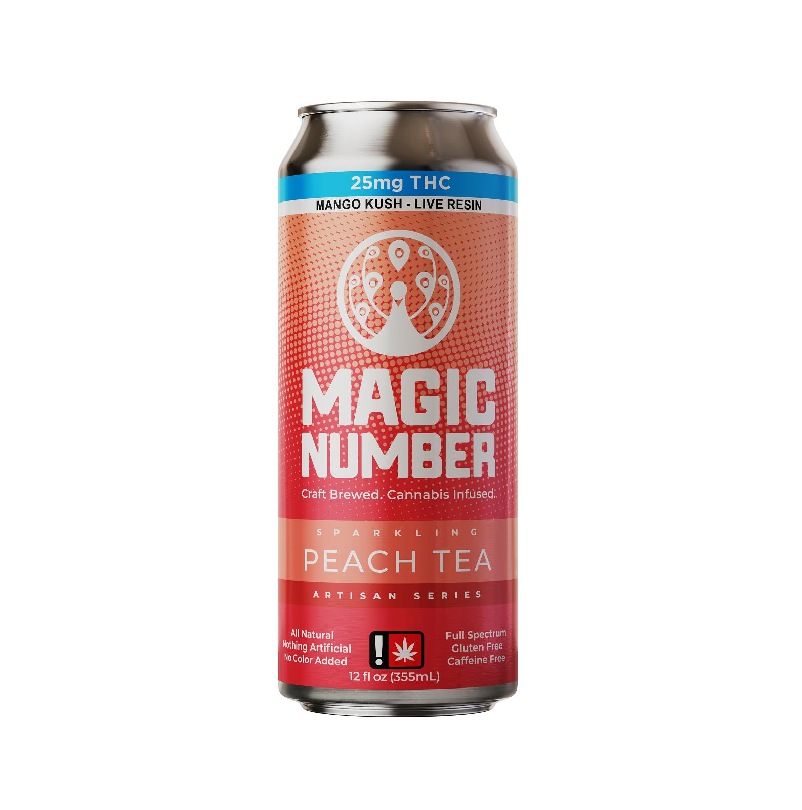 Magic Number | Infused Sparkling Peach Tea | 25mg