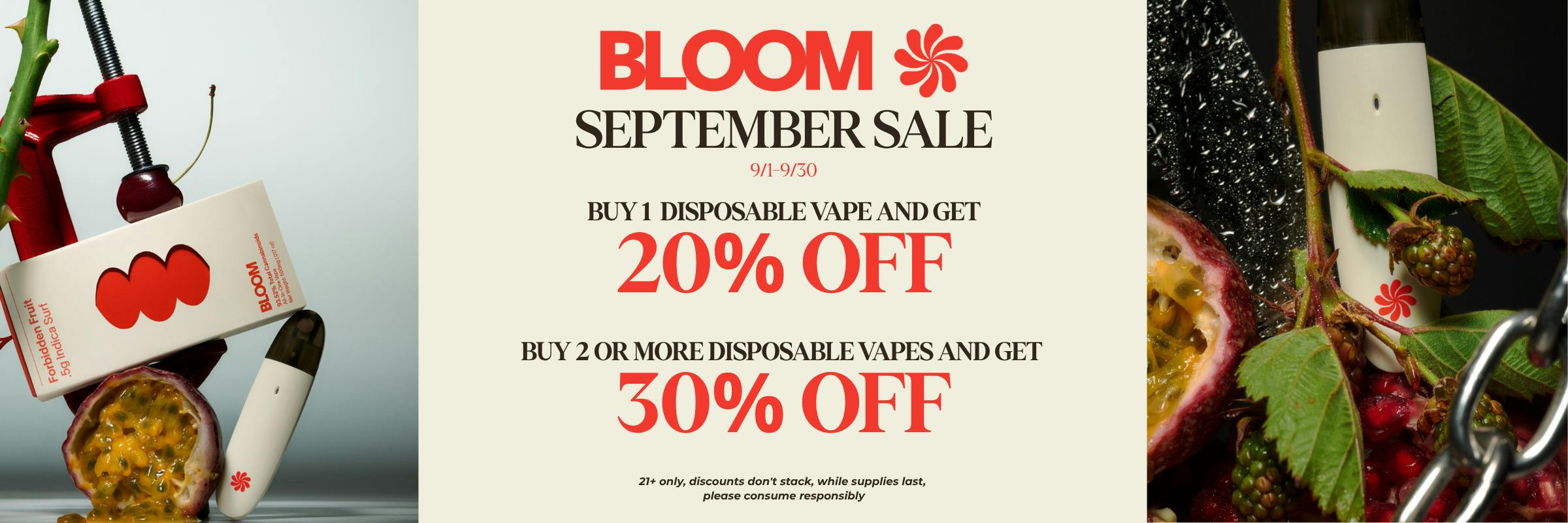 Bloom Sale | Buy 1, get 20% off or Buy 2, get 30% off