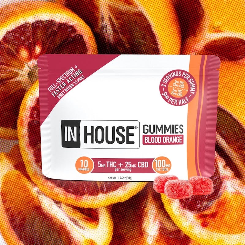Product In House - Blood Orange 5:1 CBD:THC Fast Acting Gummies (100mg 10pk)