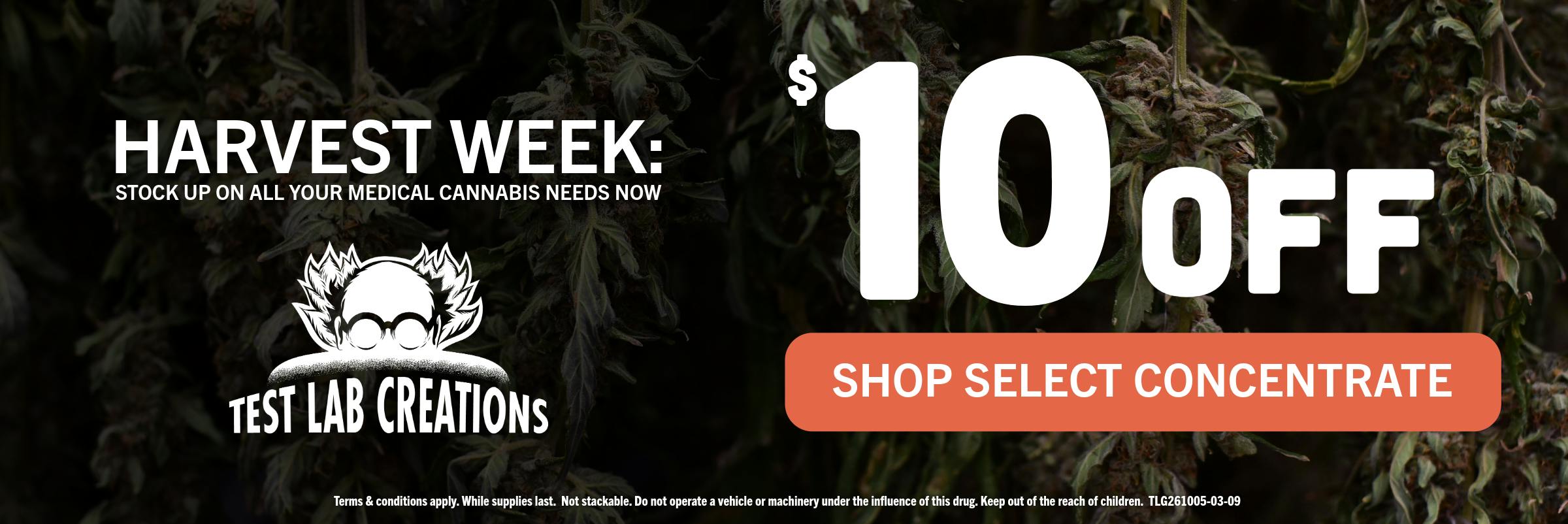 $10 OFF TEST LAB CONCENTRATES