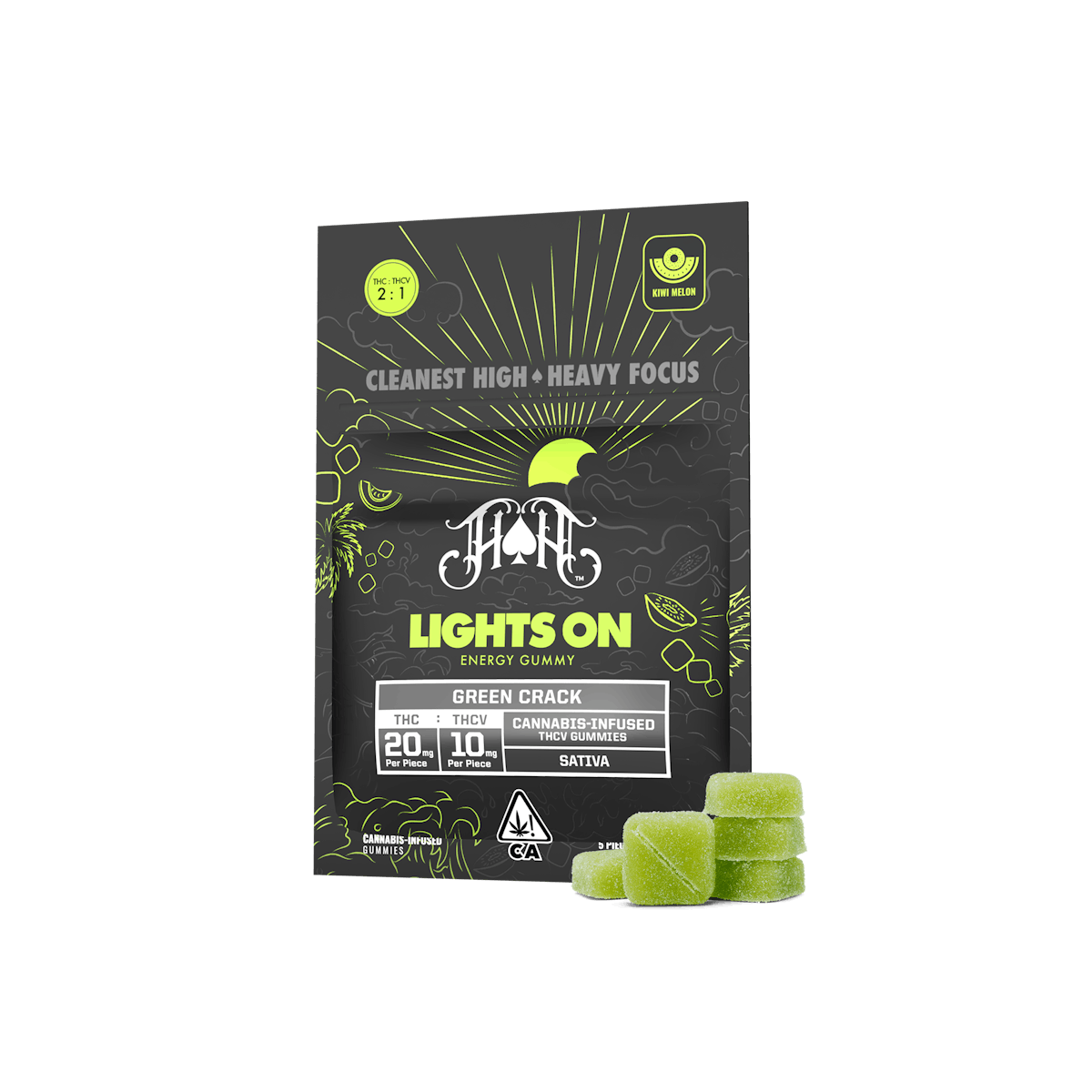 Photo of Heavy Hitters | Green Crack 2:1 | 100mg | Gummies | 5pk | THCV