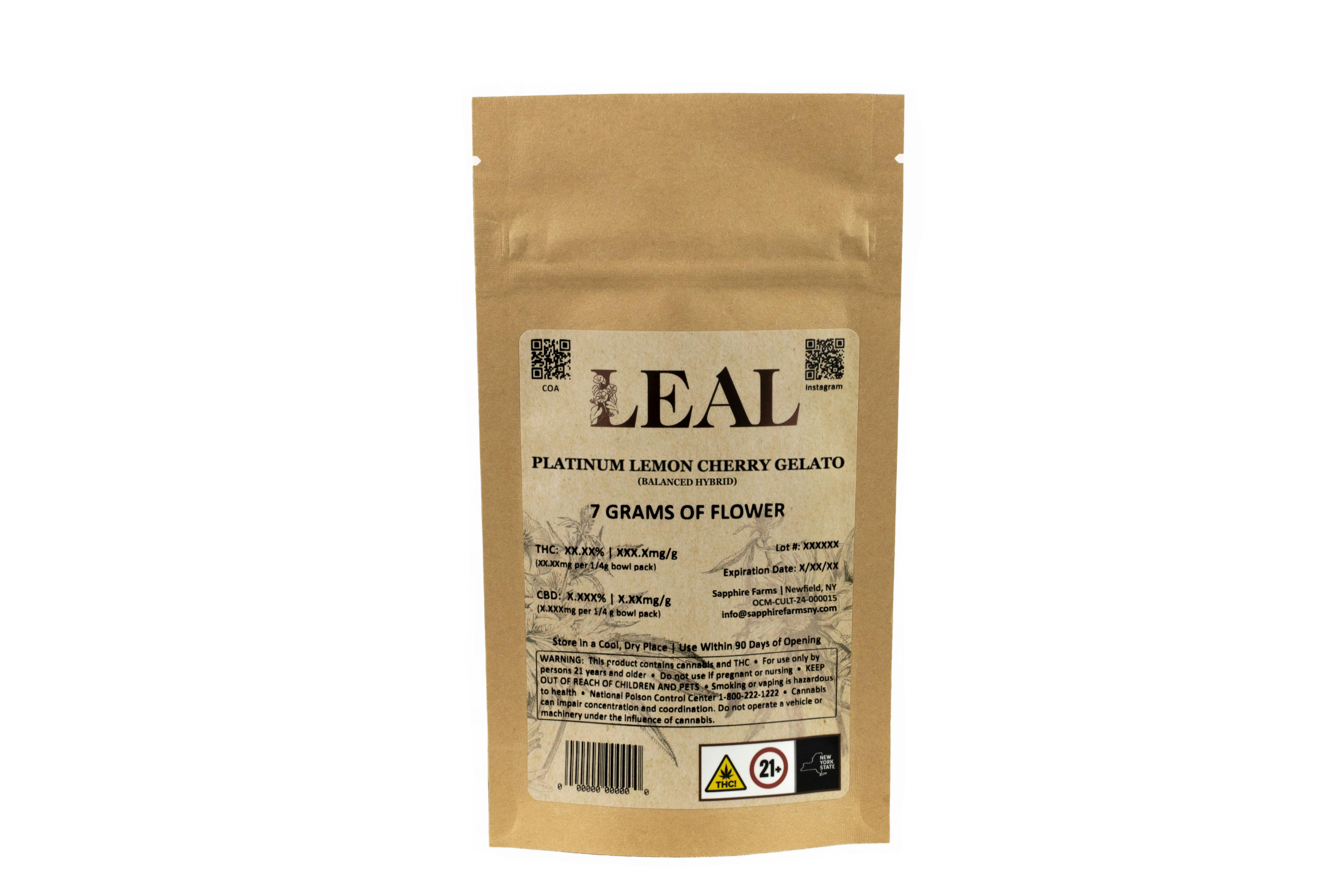 LEAL Leal 7g Flower- Platinum Lemon Cherry Gelato