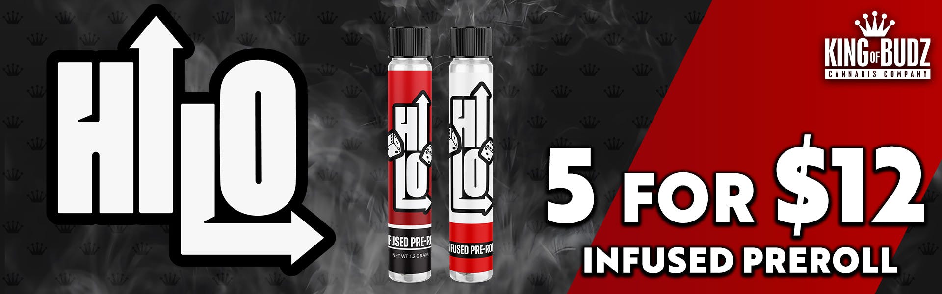 Hi-Lo 1.2g Infused Prerolls  - 5 for $12