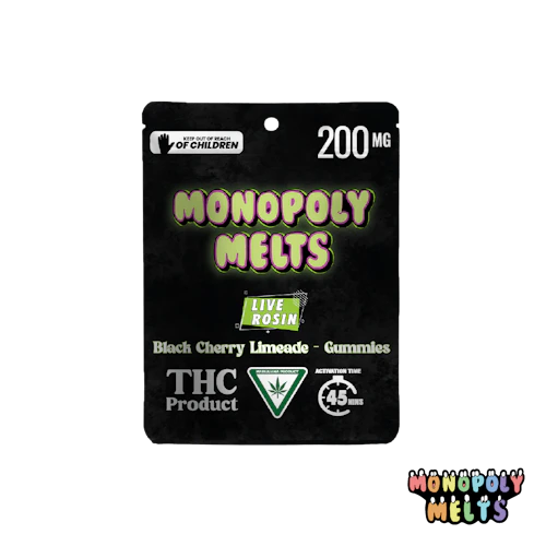 Monopoly Melts - 200mg Hash Rosin Gummies – Black Cherry Limeade