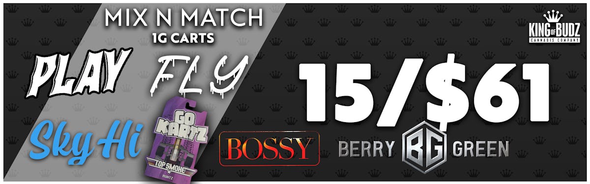 Play Fly Sky Hi Go Kartz Berry Green AND Bossy 1g Carts 15/$61