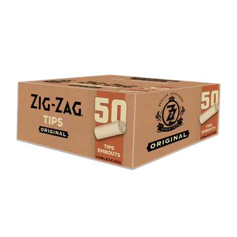 TP ZIG ZAG UNBLEACHED ORIGINAL ROLLING TIPS | Inspired Cannabis