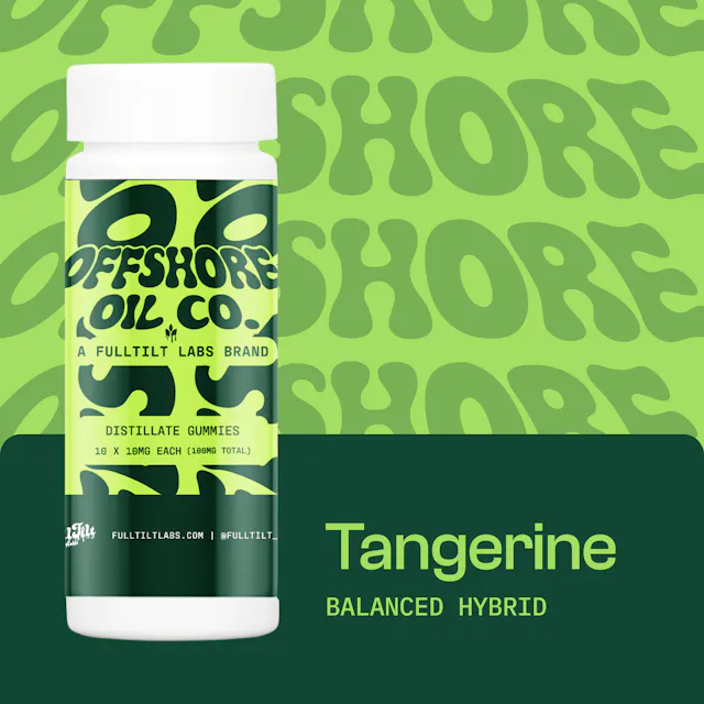 Offshore Oil Co. Distillate Gummies Tangerine 10pk/100mg (hybrid, 2.8g)