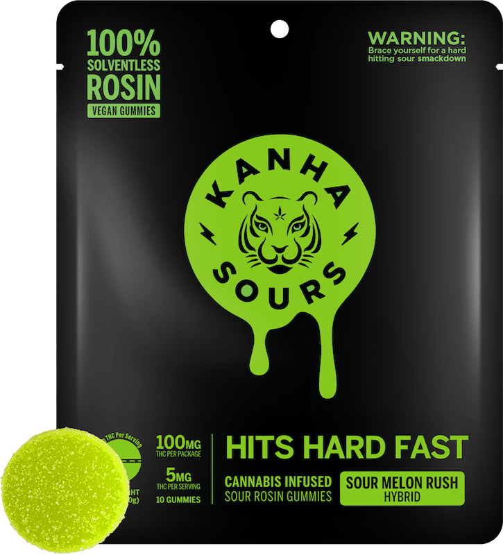 Product Kanha - Sour Melon Rush Rosin Gummies (100mg 10pk)