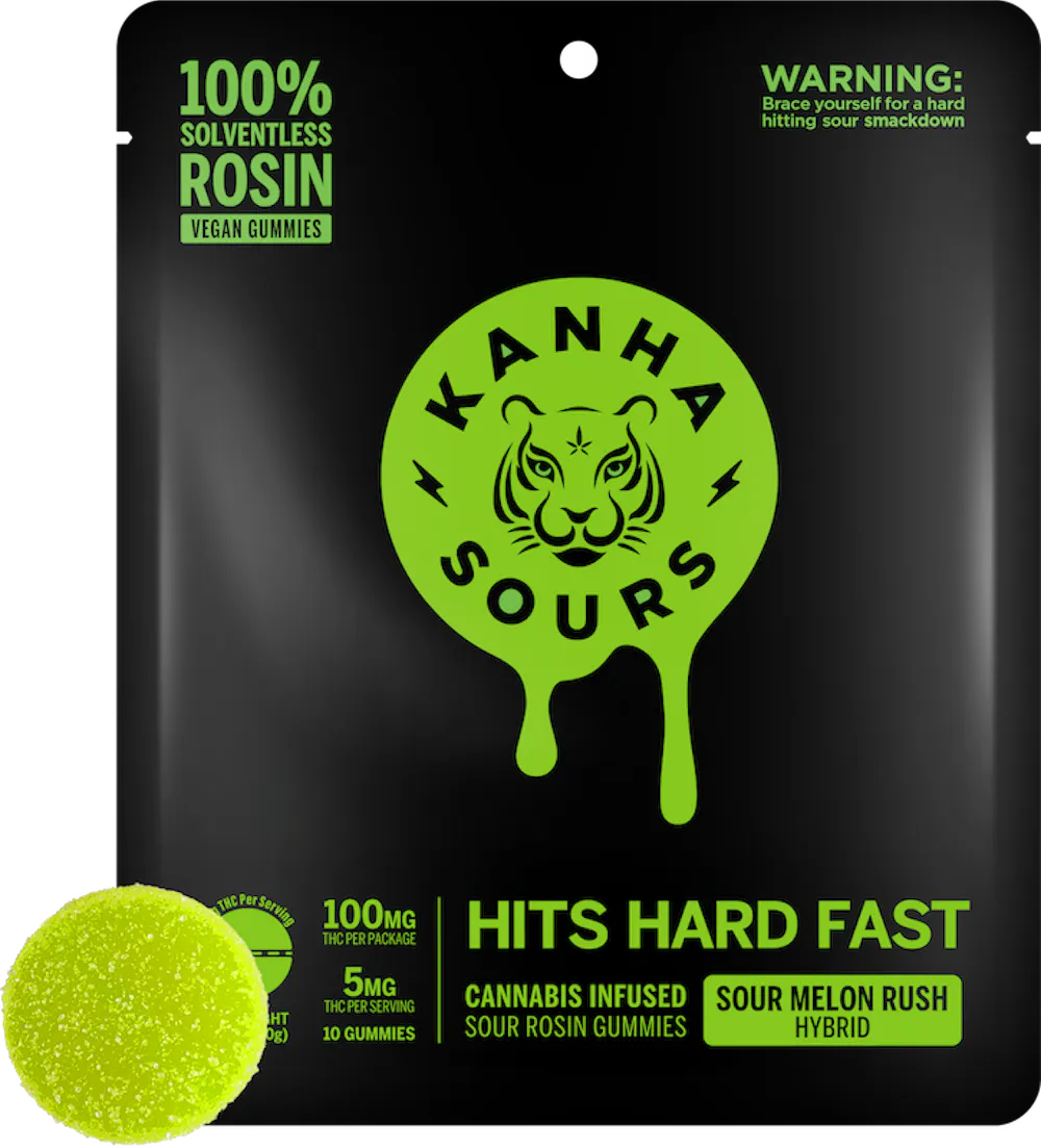 Product Kanha - Sour Melon Rush Rosin Gummies (100mg 10pk)