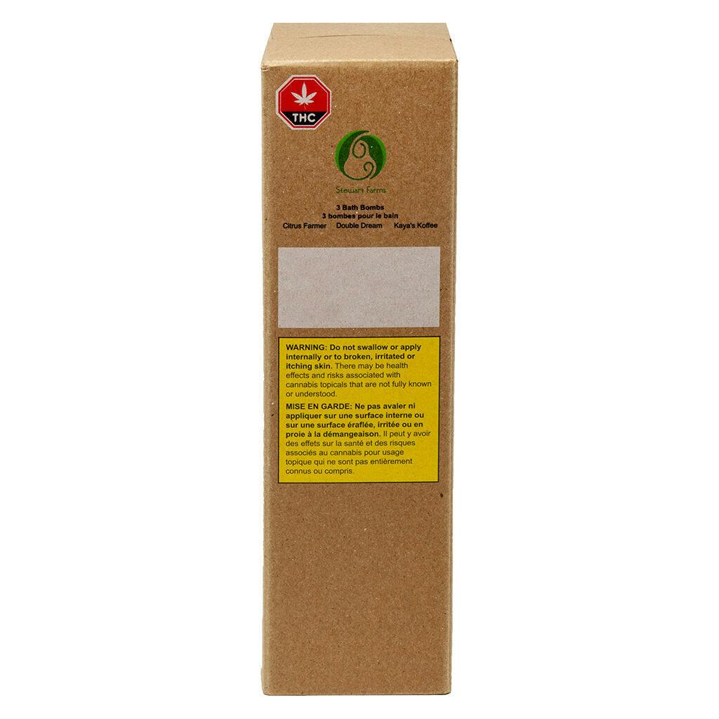 Stewart farms - bath bomb triple pack: citrus farmer/double dream/kaya's - 390g