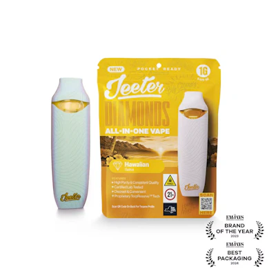 Jeeter - 1g Diamond Disposable - Hawaiian - DISPOSABLES by Jeeter at King of Budz
