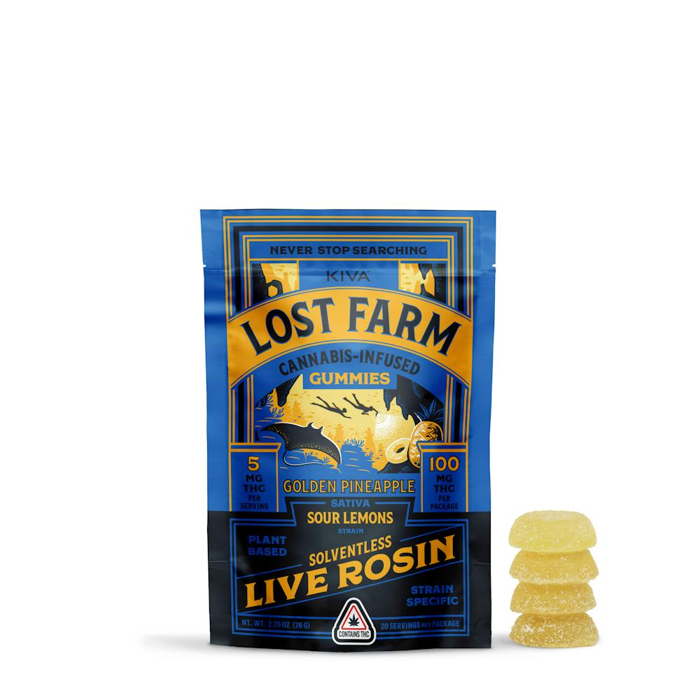 Product Sour Lemons x Golden Pineapple | Live Rosin Gummies 20pk