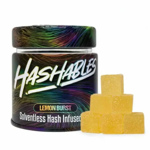 Hashables Gummies Lemon Burst 20pk/100mg (hybrid, live rosin gummies, 2.8g)
