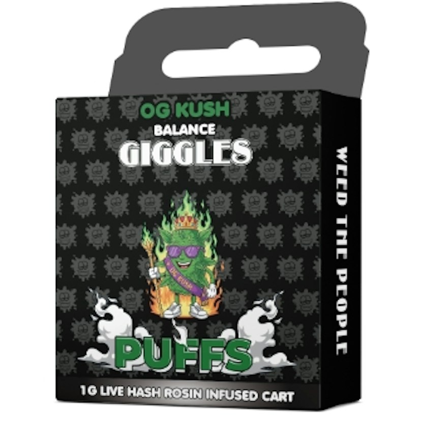 Giggle Sticks Live Rosin Infused 510 Cartridge | OG Kush