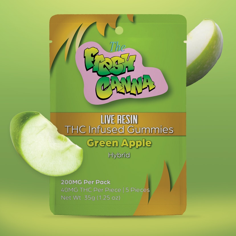 Fresh Canna | 200mg Live Resin Gummies | Green Apple