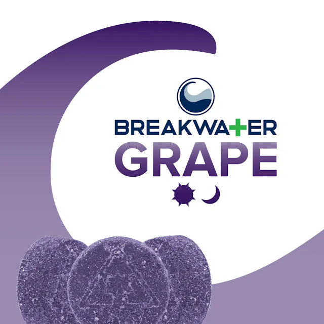 Breakwater Gummies Full Spectrum RSO Grape 10pk/100mg (hybrid, 2.8g)