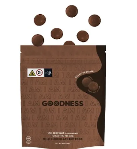 I Am Goodness | Milk Chocolate Buttons | 100 Pieces – 100 mg-active
