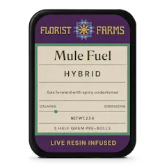 Mule Fuel | Live Resin Infused | Hybrid | Half Gram Pre-Rolls | 5pk