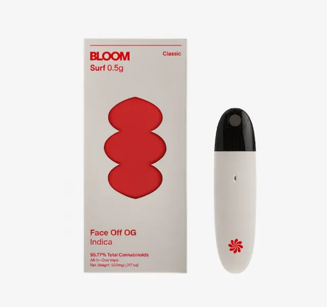 Bloom Disposable Live Surf Face Off OG .5g (indica, disposables)