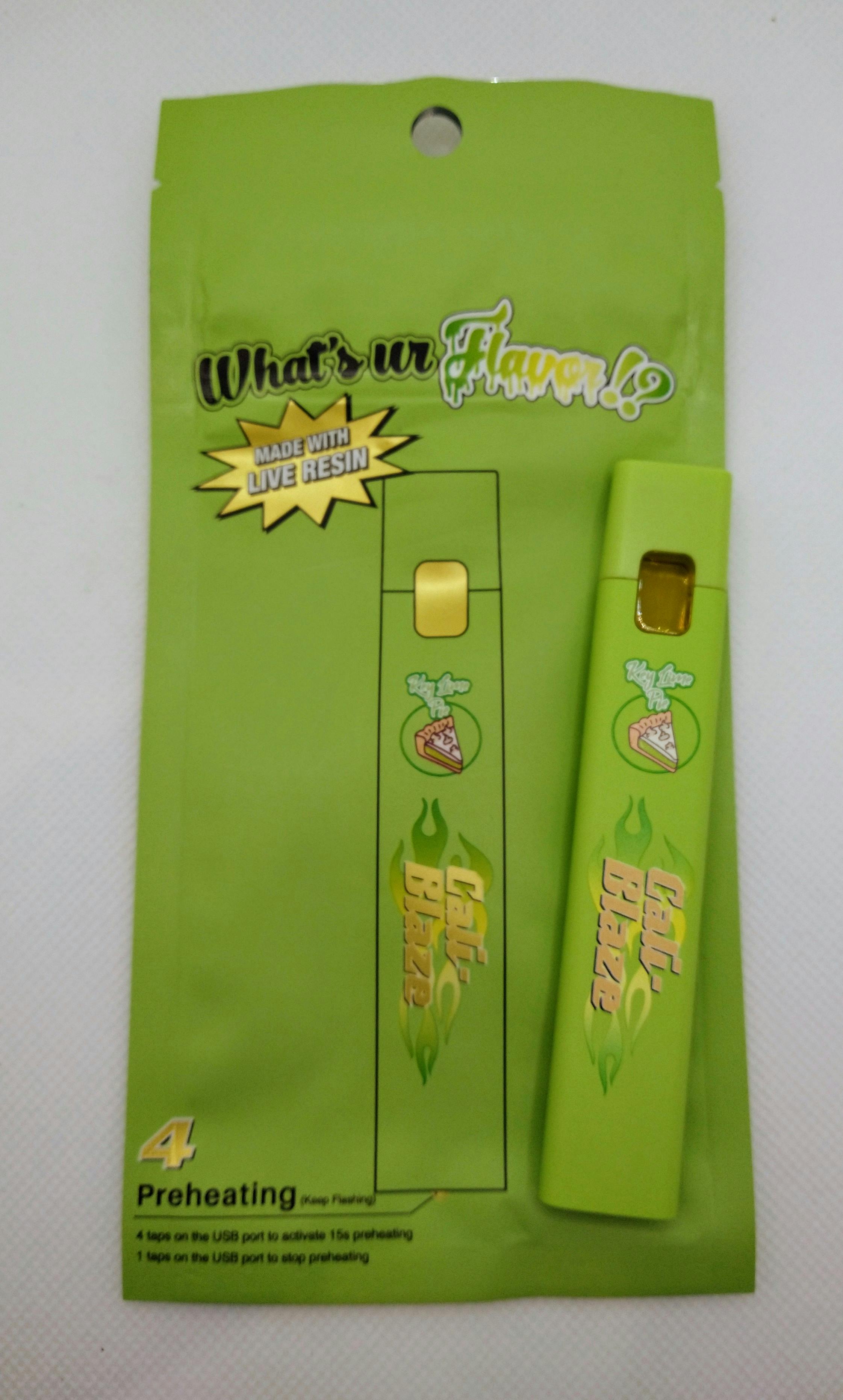 Product: Cali Blaze | Key Lime Pie | Live Resin Disposable Hybrid