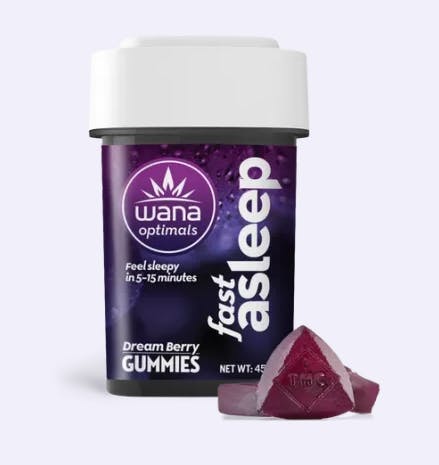 Wana Gummies Fast Asleep 5:1:1:1 CBD:THC:CBN:CBG 100mg CBD/20mg THC ...