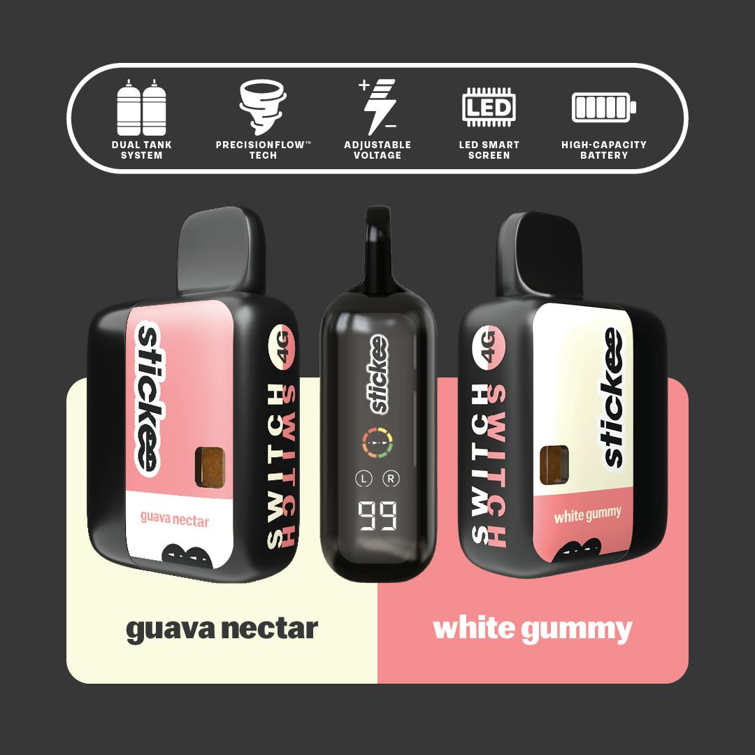 Stickee 4G Switch | Guava Nectar + White Gummy | Live Resin x Diamonds
