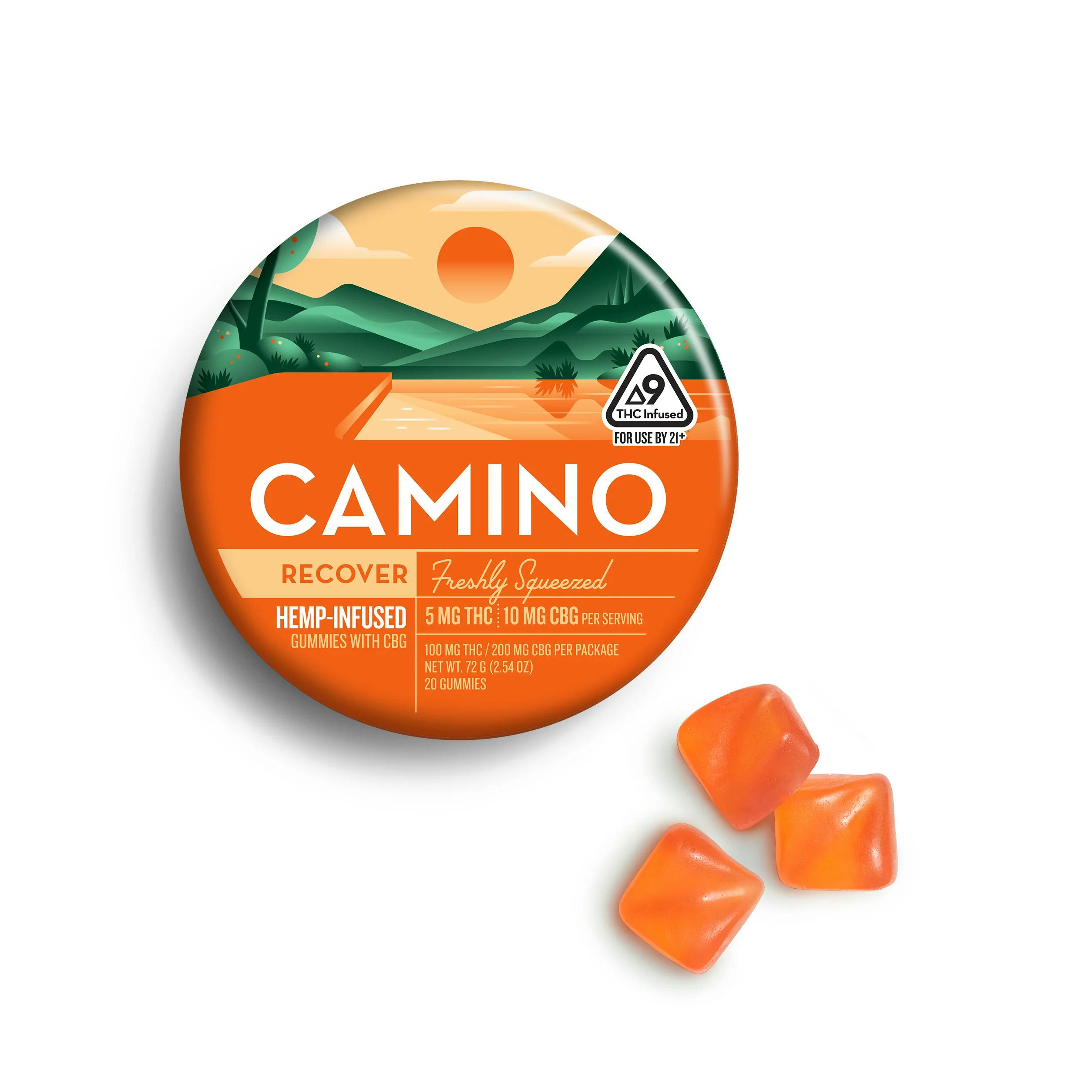 Photo of Camino | Freshly Squeezed “Recover” | Gummies 20pk 100mg THC/200mg CBG (5mg THC/10mg CBG per Gummy)