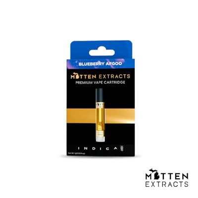 Mitten Extracts - 1g Cart - Blueberry Afgoo (I) - CARTRIDGES by Mitten Extracts at King of Budz